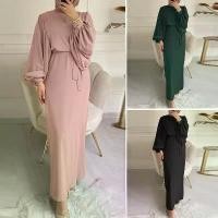 ราคา ชุดแฟชั่นสตรีมุสลิม Abaya, สไตล์มาเลย์, พร้อมแขนโคมไฟ, จับเอว, กอดสะโพก, คอกลม, เสื้อคลุมยาว เดรส สี ขาว ลุค คุณหนู walk line outfit เดรสยาว แขน ตุ๊กตา พอง ๆ เดรสผ้า ไ (1732048139869194475)