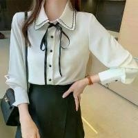 ราคา เสื้อเชิ้ตแขนยาว ผูกโบว์ มีให้เลือก 2สี เหมาะสำหรับผู้หญิง Women Clothing กันหนาว กระดุม ไหม พรม สี แดง cardigan outfit ไหมพรม กลิตเตอร์ boston มิ้น เสื้อสงกรานต์ 2025 (1731213957134059954)