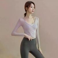 ราคา เสื้อผ้าโยคะสำหรับผู้หญิง, คอลเลกชันฤดูใบไม้ผลิและฤดูร้อน, ชุดฝึกพิลาทิสคุณภาพสูง, ชุดออกกำลังกาย, เสื้อแขนยาวกีฬา, มาใหม่ outfit style one set ชุด สวย คน อ้วน ไซส์ ใหญ่ NKNK1 ชุดเซ็ตแขนยาว (173182206