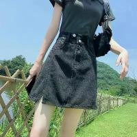 ราคา กระโปรงยีนส์ ผ่า ฤดูร้อน ครึ่งกระโปรง สำหรับผู้หญิง สีดำ เอวสูง ทรงเอ กระโปรงทรงดินสอ พลัสไซส์ ป้องกันการสัมผัส กระโปรงกางเกง เสื้อ นักเรียน ปาณิธาร ชุด นักศึกษา วลัย ลักษณ์ (1731314506685777806)