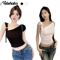 ราคา เสื้อยืดเปิดไหล่ แขนสั้น สำหรับผู้หญิง ดีไซน์เซ็กซี่และน่ารัก ทรงสลิมฟิต สีขาว เหมาะสำหรับฤดูร้อน ดีไซน์สวย เสื้อสั้น สไตล์สาวฮอต เสื้อ เกาะไหล่ เสื้อ กราม เสื้อ เว้า แขน เสื (1731892450468792680)