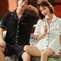 ราคา N-2107 ชุดนอนผู้ชาย ผ้าซาติน แขนสั้นขาสั้น สีพื้น Man Outfit (1729498081338428282)