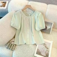 ราคา เสื้อเชิ้ตสไตล์ฝรั่งเศส ดีไซน์ใหม่ แขนสั้น สด ทรงหลวม 2025 mardi mercredi girl เสื้อผ้า ทอ สียีนส์ วินเทจ ผู้ หญิง คน อวบ อก 50 polo lauren ralph outfit แดง เขมร baby tee สติช (1731812047983379726)