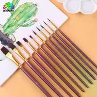 ราคา COD พู่กัน ชุดพู่กันสีน้ำ 10 set paint brush พู่กันระบายสี 10 ด้ามสุดคุ้ม ชุดพู่กันกลม พู่กันแบน สีน้ำ สีกวอซ สีน้ำมัน สีอะคริลิค พู่กันแทง (1732251500962941590)