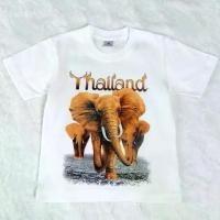 ราคา เสื้อยืดเด็ก เสื้อเด็กคอกลมสกรีนลายช้างไทยแลนท์ งาน Paint my love คอตตอน 100% (1730024810441246933)