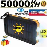 ราคา พาวเวอร์แบงค์ 50000mAh Solar powerbank โซล่าเซลล์ ชาร์จไว แบตสำรอง พกพาง่าย รับประกัน1ปี (1732434072299669380)