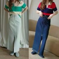 ราคา urban apparels | lay zippy denim skirt กระโปรงยีนส์ยาวผ้าญี่ปุ่นดีเทลซิปหน้า จัดส่งฟรี กทม (1731330950453888701)