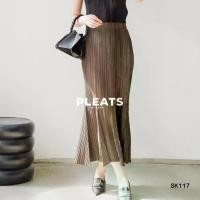 ราคา กระโปรงอัดพลีท รหัส SK117 (ยาว 34 นิ้ว) - PLEATS BY MAMA SKIRT (1731461415135118484)