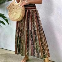 ราคา "กระโปรงยาวลายเสือผู้หญิง ผูกเอวสไตล์โบฮีเมียน ไม่บางไม่โปร่งใส | Women's Bohemian Maxi Skirt, Tiger Print Wrap Waist, Ethnic Summer Dress, Elegant Long Skirt, Plus Size Holiday Fashion" (173192425459