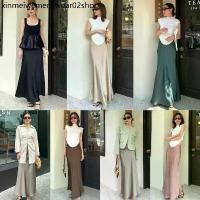 ราคา ❣พร้อมส่ง ครบสี (กระโปรง) SATIN MAXI SKIRT #9917 x2 กระโปรงผ้าซาติน กระโปรงยาว▼ (1731589457797285116)