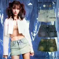 ราคา [หากลูกค้ากลัวคับแนะนำ + เพิ่ม 1 ไซส์!!] loveruby.store - Betty mini skirt กระโปรงยีนส์สั้น เอวต่ำ ซับในเป็นกางเกงยีนส์ (1732412902885721858)