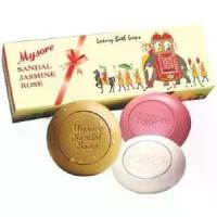 ราคา Mysore Sandal, Jasmine And Rose Soap, 450g (Pack Of 3) (1731832754023531536)