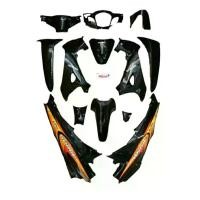 ราคา ชุดเฟรม 13 ชิ้น Wave125S + อกไก่ เวฟ125s หัวมน ชุด สีดำเงา งาน ABS ชุดสี รูกุญแจกลม ชุดสีพร้อมติดสติ๊กเกอร์ Motorcycle มอเตอร์ไซค์ Sticker (1729589157980310237)