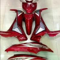 ราคา ชุดสี wave125i ปลาวฬ สีแดงแก้ว กาบรถ เฟรมรถ เวฟ125i ปี2012-2017 ยกชุด13ชิ้น Motorcycle Sticker (1729643570021174067)
