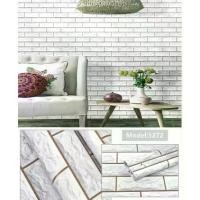 ราคา เก็บเงินปลายทาง. Wallpaper Sticker วอลเปเปอร์ผนัง สติ๊กเกอร์ผนัง แบบมีกาวในตัว ลายอิฐเทาตัดดำ กว้าง 45 ซม.ยาว 9-10 เมตร (1731907326695606228)