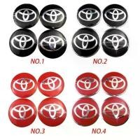 ราคา ราคาต่อ 4 ชิ้น โลโก้สติกเกอร์ติดดุมล้อ โตโยต้า แดง / ดำ TOYOTA wheel Center Hub cap logo sticker for yaris vios camry (1731991708709193218)