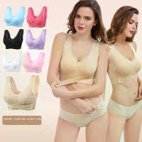 ราคา สปอร์ตบรา แบบดันได้ ดีไซน์ด้านข้าง รวบรวม สำหรับผู้หญิง พลัสไซส์ ปรับได้ ไร้สาย หัวเข็มขัดไขว้ด้านหน้า บราลูกไม้ กางเกง ชั้นใน ผู้หญิง บ๊อก เซอร์ string ตะขอ เสื้อ ใน (1731391555634890645)