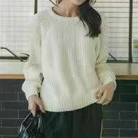 ราคา เสื้อไหมพรมผู้หญิง เสื้อไหมพรมญี่ปุ่น MUJI : Rib Sweater #17963898774 สินค้าแนะนำ (1731927275777656746)