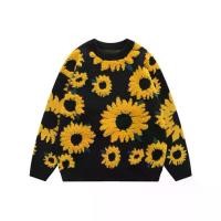 ราคา เสื้อสเวตเตอร์ไหมพรมเกาหลีลายดอกทานตะวัน Premium Sunflower Sweater Style (1730955136419400237)