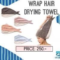 ราคา Wrap Hair Drying Towel ผ้าคลุมผม ช่วยซับน้ำหลังสระผม ให้ผมแห้งไว น้ำไม่หยด พร้อมส่ง COD (1731515329325992056)