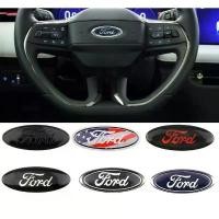 ราคา โลโก้ครอบพวงมาลัยเดิม ฟอร์ด ขนาด 58 * 22 mm FORD steering wheel emblem logo for ranger focus fiesta mk everest (1731993288431076371)