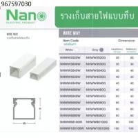 ราคา Nano NNWW รางเก็บสายไฟแบบทึบ วายเวย์ WIRE WAY ตัดยาว 1 เมตร สีขาว สีเทาN (1731946087308035610)