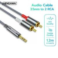 ราคา เก็บเงินปลายทาง. HENSAWA รุ่น AD126 สายAUX 3.5mm to 2RCA สายสัญญาณเสียง AUX เข้า1ออก2 สายยาว 1-10m Splitter Aux Cable for TV PC Amplifiers DVD Speaker Wire 1.2 เมตร (1732363631092139047)