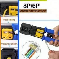 ราคา คีมเข้าหัวแลน RJ45 และ CAT6แบบหัวทะลุ Crimping tool multifunction wire Stripper Network คีมเข้าหัวแลนครบชุด คีมสายเค (1732175277126944406)