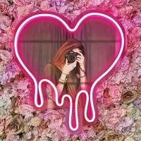 ราคา กระจกเจ้าหญิง, พื้นผิวกระจกแกะสลัก, หัวใจหลอมละลาย - หรี่แสงได้, ปรับได้, หลายสี, ของขวัญที่สมบูรณ์แบบ กระจก เปลี่ยน ร่าง กระจก เจ้าหญิง หรู ๆ กระจก แขวน กระจก คอม กระจกแบ (1731408757413217590)