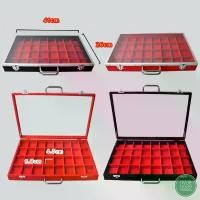 ราคา กล่องใส่พระ กล่องกำมะหยี่กล่องเก็บพระราคาถูกและดี กระจก โชว์พระได้ดี จัดเก็บตลับพระใส่กล่องพระพลาสติก เหรียญพระ มี 32 ช่อง (1731915957330347756)