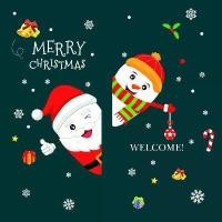 ราคา สติ๊กเกอร์ติดหน้าต่าง PVC, ตกแต่งคริสต์มาส, สำหรับบ้าน, ผนังห้อง, กระจก, สุขสันต์วันคริสต์มาสและปีใหม่, สติ๊กเกอร์, 2024 (1731066226107058915)