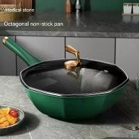 ราคา Maifan Stone Non-Stick เหล็กหล่อ กระทะ, กระทะแปดเหลี่ยมและกระทะผัด, กระทะ, กระทะเชฟ, เหมาะสำหรับเตาแก๊สและเตาเหนี่ยวนำ, ปลอดสาร PFOA, เครื่องครัว, อุปกรณ์ครัว, ของใช้ในครัว, ผลิตภัณฑ์ครัว, 1 ชิ้น (173