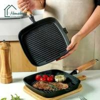 ราคา ▲HOMEBERG กระทะเหล็กหล่อ กระทะเหล็ก กระทะ มีด้ามจับด้ามจับไม้ไม่ร้อนมือถอดง่าย✼ (1732265143428482077)