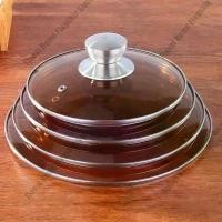 ราคา ฝาหม้อแก้ว, สีชา, ฝาหม้อขอบสแตนเลส, ฝาครอบแก้วเชฟทรงกลม, กันรั่ว, เหมาะสำหรับทำอาหารที่บ้านในอุดมคติ, กระทะ (1731969440998524066)