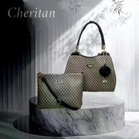 ราคา COD Cheritan กระเป๋าเซตแม่ลูก 2 ใบ กระเป๋าถือ สะพายข้าง เชอรีตัน รุ่น A1 (1732301211421148504)