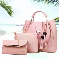 ราคา กระเป๋าสะพายข้าง, สำหรับผู้หญิง, แฟชั่นใหม่, สีทึบ, พู่ลูกปัด, ชุดสามชิ้น, กระเป๋าแม่ลูก, กระเป๋าถือ, กระเป๋าสะพายไหล่, กระเป๋าสะพายข้าง (1731463920603464784)