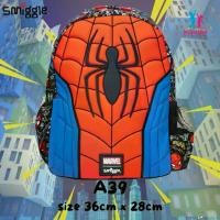 ราคา Smiggle Junior Spiderman Backpack A39 กระเป๋าเป้ กระเป๋านักเรียน ขนาด 14 นิ้ว ขอแท้ พร้อมส่งในไทย (1732311051679139412)
