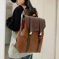 ราคา กระเป๋านักเรียนหญิงแบบพลิกได้ นักเรียนมัธยมปลาย กระเป๋าเป้ Pu ชาย ความจุขนาดใหญ่ กระเป๋าเป้สะพายหลังนักเรียนมัธยมต้น กระเป๋าคอมพิวเตอร์ขนาด 16 นิ้ว (1729637226517138378)