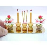 ราคา ชุดธูปเทียนจิ๋ว พานมะลิ (สูง 5.5 ซม.) ธูปเทียนจิ๋ว พานมาลัย พานจิ๋ว ชุดธูปเทียน ธูปจิ๋ว เทียนจิ๋ว ของจิ๋ว ของตกแต่ง คําแนะนําผลิตภัณฑ์ใหม่ของเดือนนี้ (1732066696018429896)