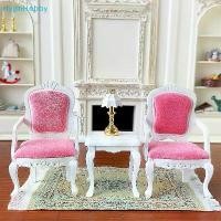 ราคา Newชุดโต๊ะน้ำชาเก้าอี้สีชมพูบ้านตุ๊กตา, สเกล 1/12, เหมาะสำหรับเฟอร์นิเจอร์ห้องนั่งเล่นบ้าน, ชุดโต๊ะและเก้าอี้, ของตกแต่ง, อุปกรณ์เสริมของเล่นon sale (1732035533913884203)
