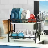 ราคา ชั้นวางจาน ที่วางของในครัว กันสนิม และทนทาน เหมาะสำหรับเก็บและวางชาม จาน ช้อนส้อม ถ้วย จาน และเครื่องใช้บนโต๊ะอาหาร อื่นๆ ถอดออกได้พร้อมถาดรองน้ำ ทำให้เคาน์เตอร์แห้ง (1732196467189450088)