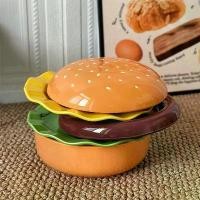ราคา จานเบอร์เกอร์ สไตล์สร้างสรรค์ จาน 6 นิ้ว ชามแฮมเบอร์เกอร์เดี่ยว จานรองขนม จานเย็นจานขนม (1732049573506287340)