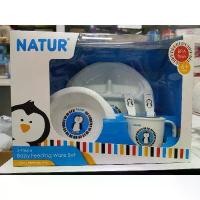 ราคา ชุดชามเด็ก Natur ลายเพนกวิน จาน ชาม ช้อนส้อม แก้วน้ำ (1731906544959850432)