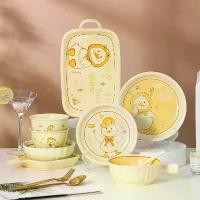 ราคา 【พร้อมส่ง】ถ้วยเซรามิค ชุด 6 ชิ้น ชาม จาน ชุดชามเซรามิค ลายเป็ด การ์ตูนน่ารัก lovely✨ (1732390224318334395)