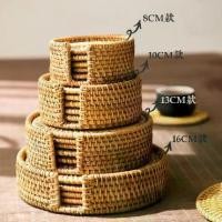 ราคา ชุดเสื่อฉนวนระดับไฮเอนด์, วัสดุหวาย, ของใช้ในครัวเรือน, ป้องกันการลวก, เหมาะสำหรับหม้อ, ชาม, และถ้วย, รวมแผ่นรองจานและจานรองแก้ว, สไตล์วินเทจ (1732028740323347455)