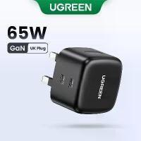 ราคา GaN Dual USB C ที่ชาร์จเร็ว, UGREEN, 65W, Type C PD, ที่ชาร์จ USB, เข้ากันได้กับ Huawei P40, P40 Pro, iPhone 14 และ Samsung S23 ultra (1732289493596275804)