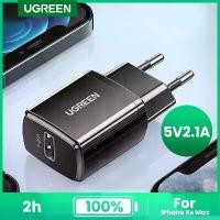 ราคา ที่ชาร์จ USB, UGREEN, สำหรับ iPhone X, 8, 7 และ iPad, 5V 2.1A, ที่ชาร์จติดผนังแบบเร็ว, อะแดปเตอร์ EU, เข้ากันได้กับ Samsung S9 และ Xiaomi Mi 8, ที่ชาร์จโทรศัพท์มือถือ (1732413522989975079)