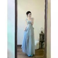 ราคา เดรสสายเดี่ยวเสื้อกั๊กลูกไม้สีน้ำเงิน สำหรับผู้หญิง สไตล์ฤดูร้อน สไตล์ฝรั่งเศส เรียบหรู ดีไซน์วันหยุดชายทะเล เดรสยาวรัดเอว [COD] เดรส คุณครู ชุด ทํางาน ผ้า ไทย (1732314935988356218)