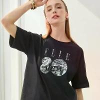 ราคา ELLE เสื้อยืด ผ้า COTTON แขนสั้น ทรง CROP สายกราฟฟิค ELLE LIMITED EDITION ELLE 80 YEARS รุ่น W3K719 คําแนะนําผลิตภัณฑ์ใหม่ของเดือนนี้ (1732435632294495524)