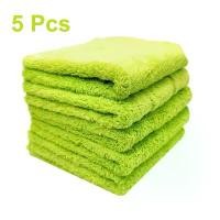 ราคา ผ้าขนหนูรถยนต์ไมโครไฟเบอร์ไร้ขอบ ชุด 5 ชิ้น ดูดซับและผ้าห่มกำมะหยี่ เหมาะสำหรับทำความสะอาดและขัดรถ ผ้าขนหนู 500 GSM (1732396452667885534)